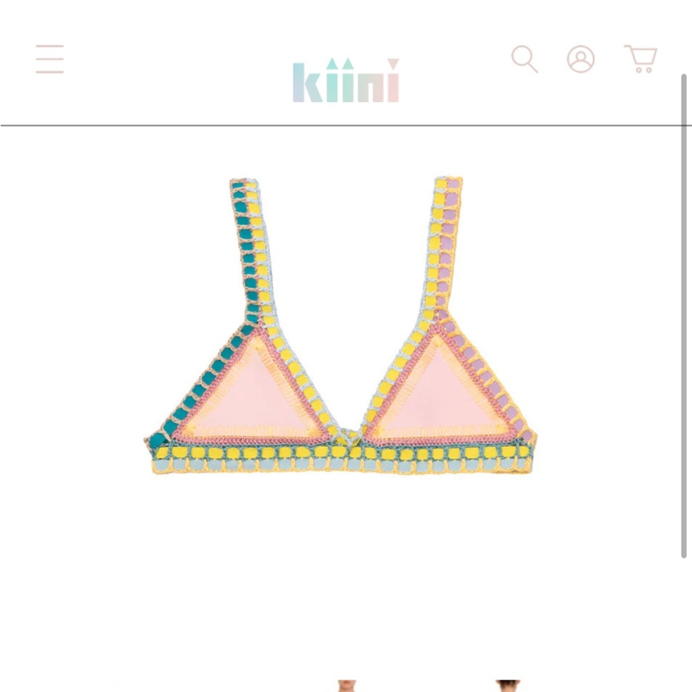 Kiini Bea Multicolor Crochet Bikini Top